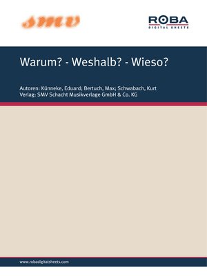 cover image of Warum?--Weshalb?--Wieso?